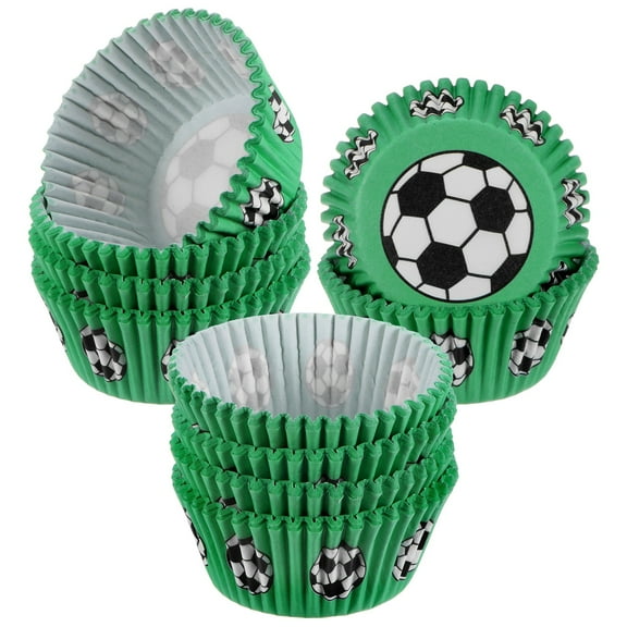 Uxcell 200-Pack Standard Cupcake Liners for Baking, Greaseproof Cupcake Wrappers for Wedding/Birthday/Party/Christmas[Cartoon Football]