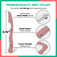 thumbnail image 3 of Jia Dermaplane Facial Folding Razor 3 Pack in Champagne Blush, 3 of 9