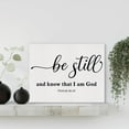 thumbnail image 2 of Inspirational Bible Verse Wall Art Canvas Painting Print Framed Be Still and Know Psalm 46:10 Scriptures Canvas Minimalist Christian Poster Sign for Home Office Decor (12x15 Inch), 2 of 5