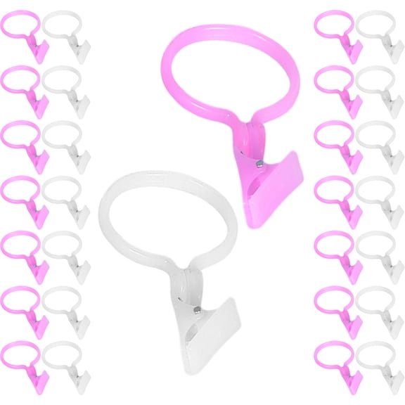 Soimiss 50pcs Plastic Curtain Clips with Rings for Rod and Shower Curtains