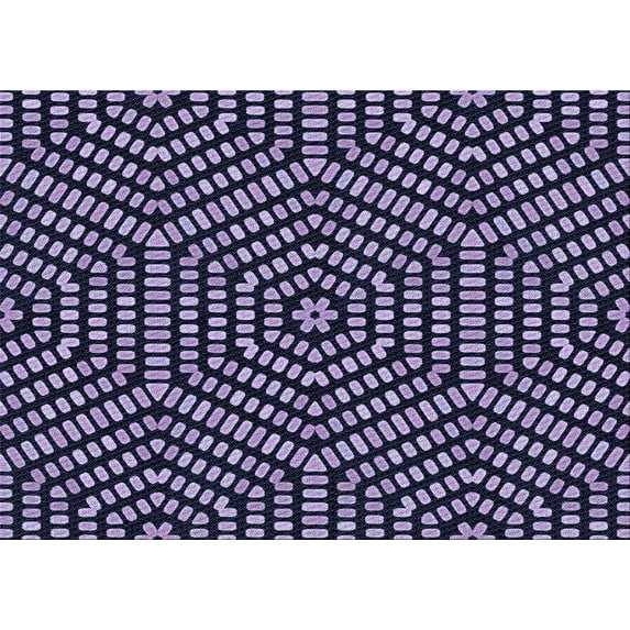 Ahgly Company Indoor Rectangle Patterned Night Blue Area Rugs, 3' x 5'
