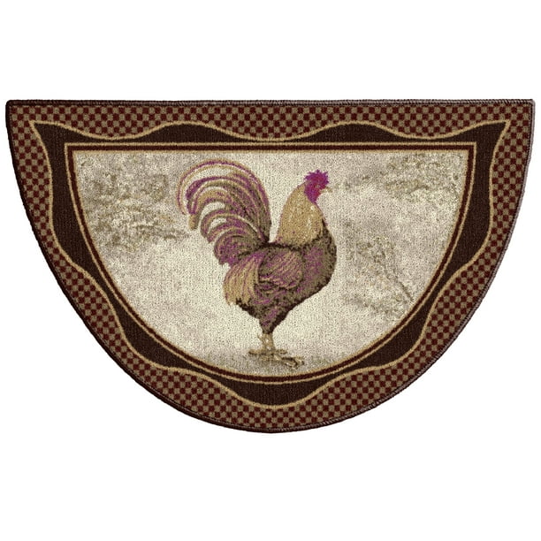 BRUMLOW MILLS Rooster Kitchen Area Rug, Brick, 19 x 31 inches Walmart