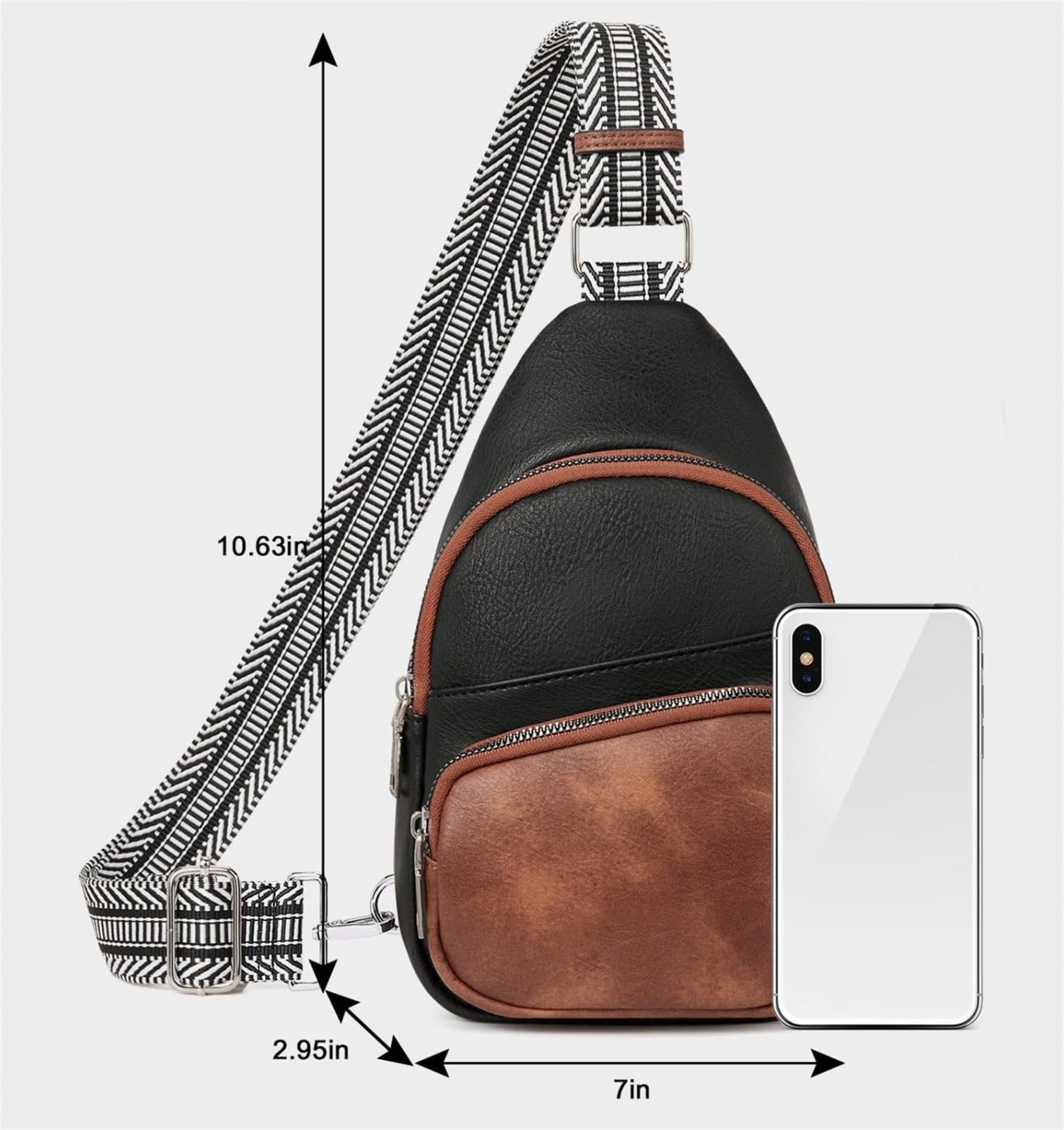 HMSHA Crossbody Bags for Women Men Trendy Sling Bag Casual Chest Bag with Convertible Shoulder Strap Large Capacity Anti Solid Color Crossbody Bag For Daily Travel Anti Theft Crossbody Bag