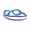 Clear Lens / Blue Purple Strap, variant on Sporti Ripple Racer Junior Swim Goggles, Anti-Fog UV, Shatter-Resistant, Medium Profile, Quick Fit