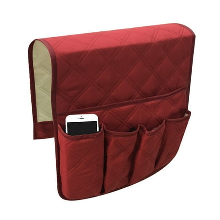 TSV Anti-Slip Armrest Caddy Pocket Organizer for Sofa Couch Chair Recliner Loveseat, Storage for Phone, Book, Magazines, Armchair Remote Control Holder