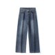 thumbnail image 5 of Pantalones largos de moda para hombre, casuales, de color sólido, con bolsillos y cremallera, cintura elástica, de poliéster., 5 of 5