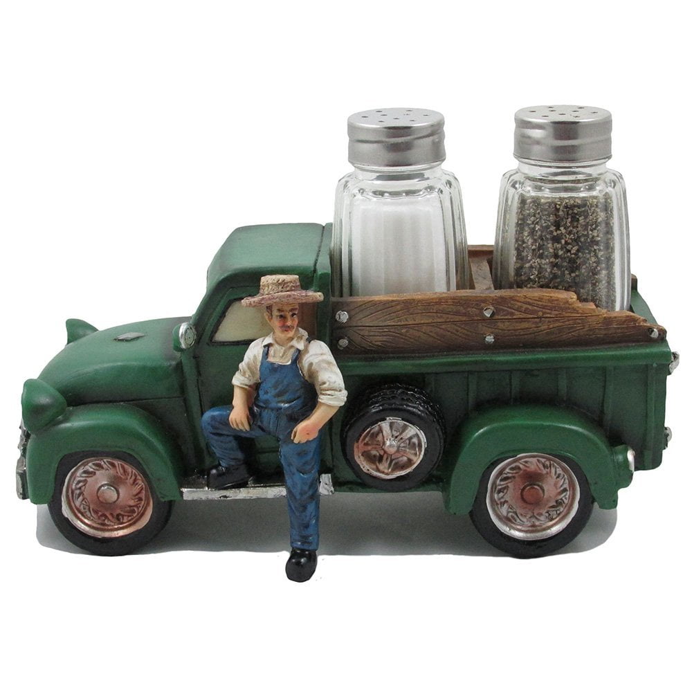 SALT /& PEPPER Shaker~~ Green Truck Transport