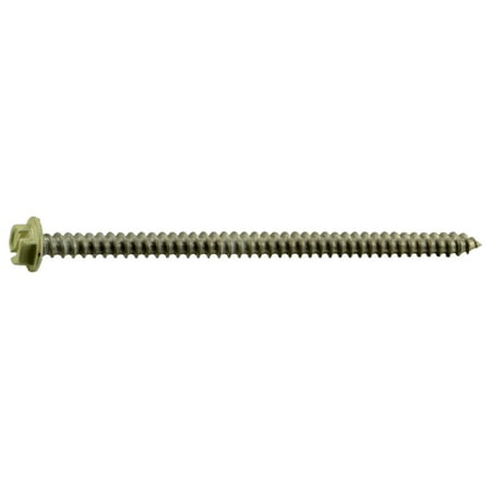 

#8 x 3 Beige 18-8 Stainless Hex Head Sheet Metal Screws (10 pcs.)