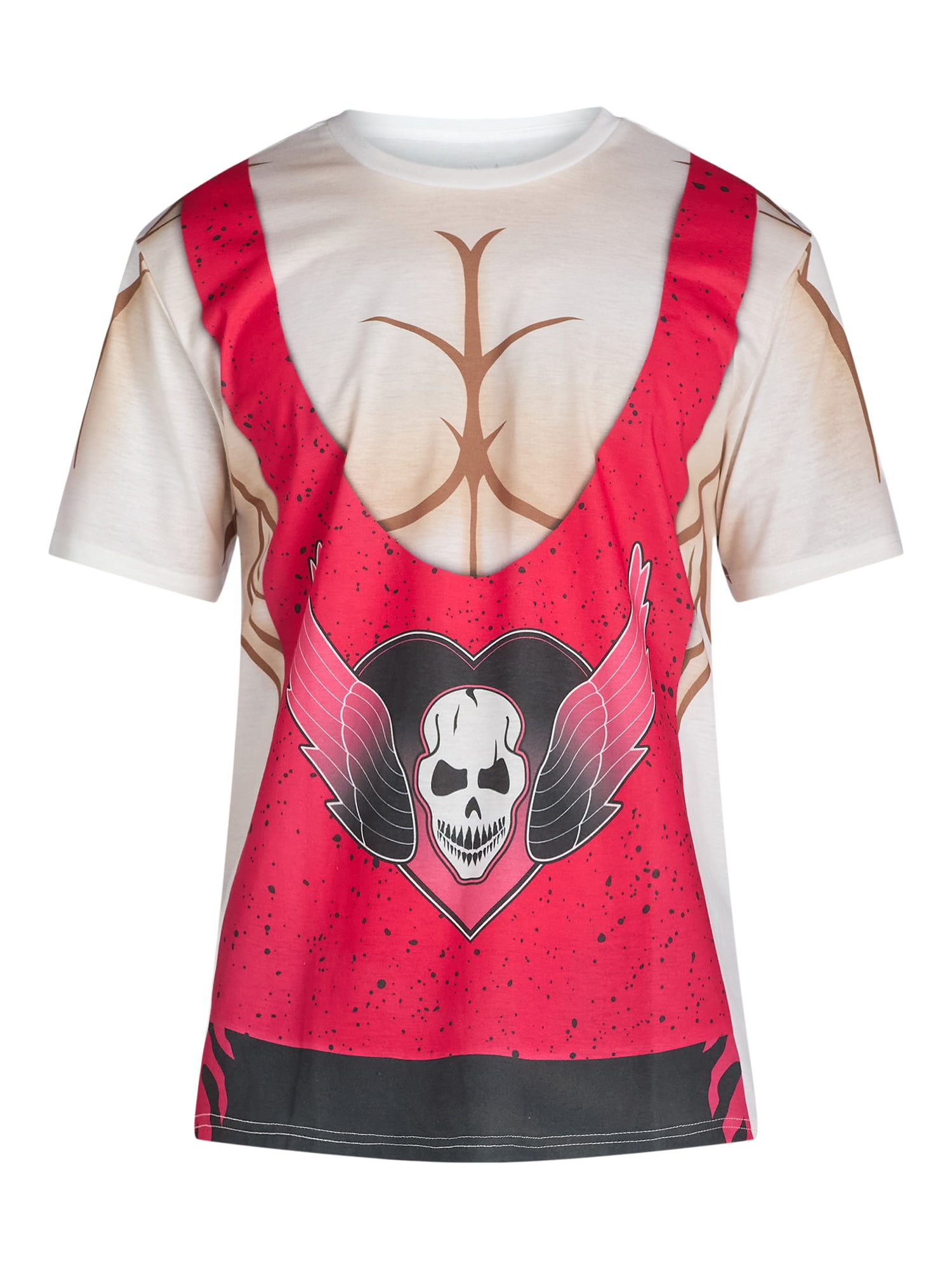 WWE Men's Buff Bret Hart Halloween Graphic Costume Tee with Short Sleeves, Sizes XS-3XL