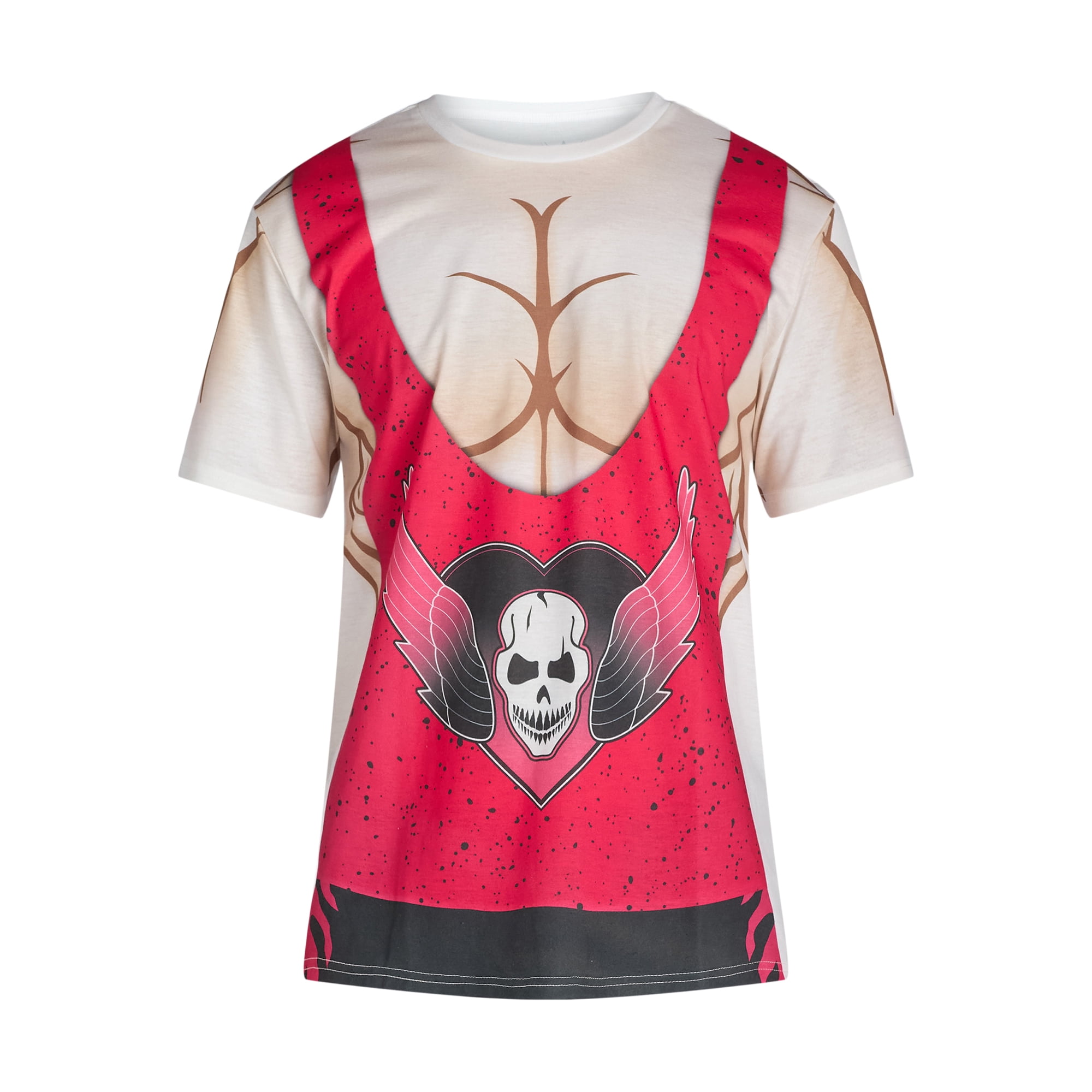 WWE Men's Buff Bret Hart Halloween Graphic Costume Tee with Short Sleeves, Sizes XS-3XL
