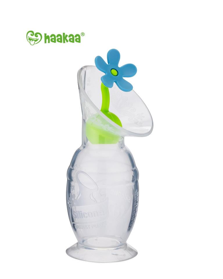 Haakaa Gen 2 Silicone Breast Pump with Suction Base and Blue Stopper 4