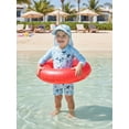 thumbnail image 3 of Baby Toddler Boy Rashguard Set Marine Life Printed Tops Shorts, Hat, 3 of 7