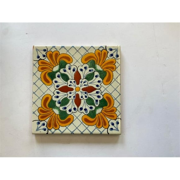 Talavera L121 6X6 6 x 6 in. Mexican Decorative Tiles, L121 - Pack of 4