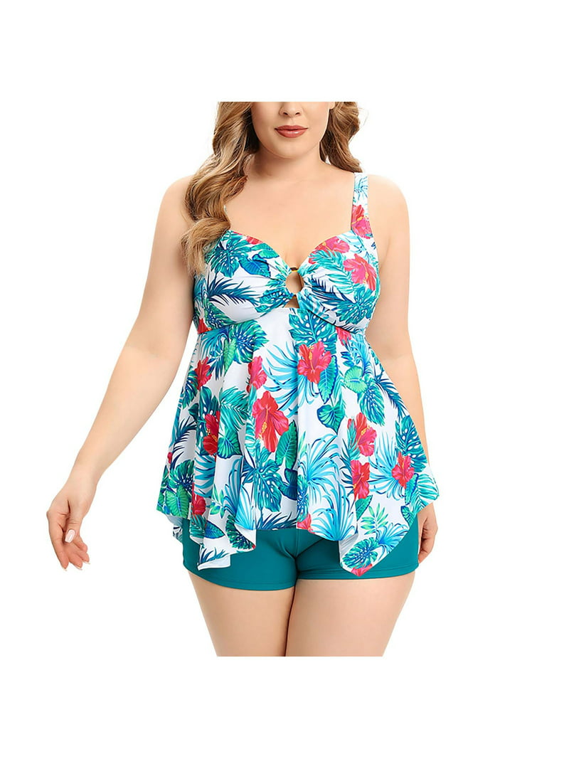Summer Savings Clearance Size Swimsuit for Women Women's Large Split Bikini Swimwear Flat Angle Swimwear Set Swimwear - Walmart.com