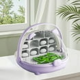 thumbnail image 6 of Bvdfgk Silkworm Breeding Box Habitat Cage Carry Handle Silkworm Transport Container violet, 6 of 9