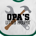 thumbnail image 4 of Inktastic Opa Little Helper Grandkid Boys Baby Bib, 4 of 4