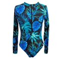 thumbnail image 1 of Gubotare Womens Solid One Piece Swimsuit Sequin Graphic Swimwear Bow Ruffled Conjoined Bathing Suit,Blue 2XL, 1 of 5