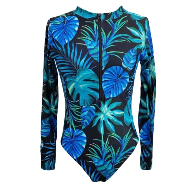Gubotare Womens Solid One Piece Swimsuit Sequin Graphic Swimwear Bow Ruffled Conjoined Bathing Suit,Blue 2XL