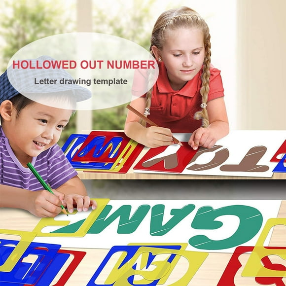 Stencils for Painting Alphabet Semi-transparent Template Multi-purpose Learning Supplies Durable Flexible DIY Crafts Teaching type 4