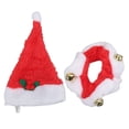 thumbnail image 2 of Christmas Cat Costumes, Charming Warm Pet Santa Hats and Collars Lovely Comfortable  for Small Dogs for Cats L, 2 of 7
