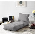 thumbnail image 2 of Loungie Cloudy Nylon Foam Lounger Indoor/ Outdoor Self Expanding Water Resistant Convertible, Light Grey, 2 of 9