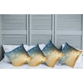 thumbnail image 2 of Ambesonne Blue Throw Pillow Cover 4 Pack, Sky Sun Rays Dusk, 16", Slate Blue Sepia, 2 of 5