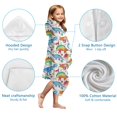 thumbnail image 7 of White Colorful Dinosaurs Pattern Hooded Bath Towel，50"x30" for Ages 3 To 12 Kids, Quick Dry Lightweight Soft Microfiber Hood Beach Towel Cover Up for Kids, 7 of 7