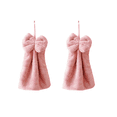 thumbnail image 2 of 2 Pack Bowknot Hanging Hand Dry Towels, Microfiber Hand Towels, Absorbent Super Soft Cute Hand Towels for Kitchen Bathroom Home Decor, 2 of 6