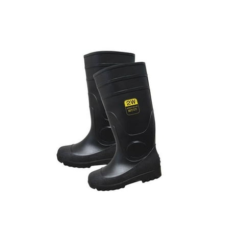 

2W International SPT16 6 PVC Plain Toe Boots Black - Size 6