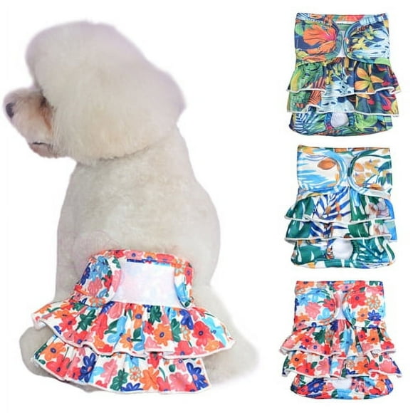 Shenmeida Pet Soft Dog Diapers Female - Reusable Dog Diapers, Cat Diapers for Female Cats, Puppy Diapers with Tail Hole