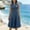 *Blue, variant on ClodeEU Women's V Neck Sleeveless Button Denim Midi Dress , A Line Summer Trendy Dresses Beige,Womens Plus M