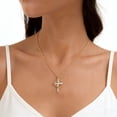 thumbnail image 4 of Valentine's Day Gifts Crown Cross Necklace for Women,14K Gold Plated Non-Tarnish Christian Faith Religious Jewelry for Her, 4 of 6
