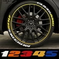 thumbnail image 2 of 1 Uds motocicleta 3D letras en inglés y número neumático pegatina coche rueda estilo DIY decoración calcomanías huangjie unisex, 2 of 2