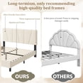 thumbnail image 4 of Full Size Bed Frame with Adjustable Headboard, Linen Upholstered Full Platform Bedframe with Strong Wooden Slats,Upholstered Mattress Foundation/No Box Spring Needed/Easy Assembly, 4 of 4