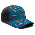 thumbnail image 3 of Christmas Baseball Cap – Stylish Spliced Design Adjustable Trucker Hat with Full Print Front & Brim, Breathable Cotton Blend Snapback for Sports, Travel & Daily Wear, 3 of 3