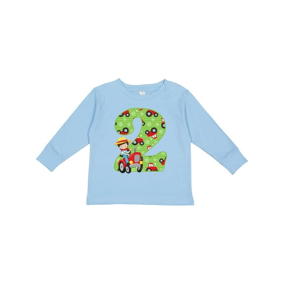 Inktastic Tractor Boy 2nd Birthday Boys Long Sleeve Toddler T-Shirt