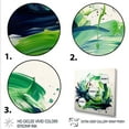 thumbnail image 3 of Designart "Expression of Green and White Abstract Ink V" Abstract Framed Wall Art Decor - Modern Green Abstract Painting Entryway Framed Wall Art Print, 3 of 6