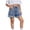 Dark Blue B, variant on Girls' High Waist Denim Shorts Frayed Distressed Casual Shorts with Raw Hem