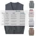 thumbnail image 2 of successthop Wool Sweaters for Men Cardigan Sleeveless Button Up V Neck Tops Winter Layer Look Knitwear with Pockets, 2 of 4