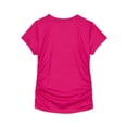 thumbnail image 6 of Reebok Girl's Legacy Short Sleeve Ruched Performance Top, Sizes 4-18, 6 of 6