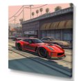 thumbnail image 2 of Designart "Red And Black Muscle Car Elegance" Cars American Muscle Wall Art Living Room, 2 of 5