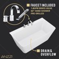 thumbnail image 5 of VAULT 59 in. Acrylic Flatbottom Freestanding Bathtub in White with Deck Mount Faucet & Hand Sprayer, 5 of 7