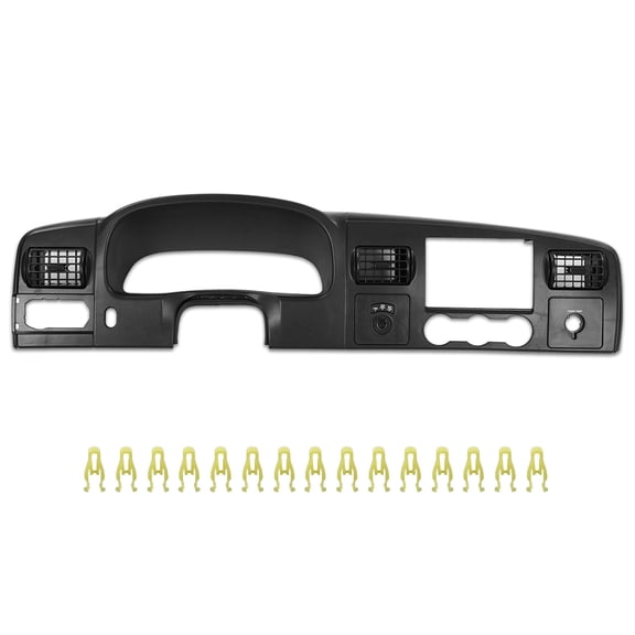 PIT66 Dash Bezel Dashboard Surround Trim Panel Fit for 2005-2007 Ford F250 F350 Super Duty Black Dash Cover