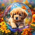 thumbnail image 1 of Pintura de diamante 5D Perro fiel 30 x 40 cm (estilo 19), 1 of 5