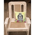 thumbnail image 2 of Carolines Treasures BB6089PW1818 Easter Eggs Shih Tzu Black Silver Fabric Decorative Pillow, 2 of 2