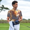 thumbnail image 3 of Yiaed Rainbow Cloud White HorsePrint Men's Short Sleeve Polo Shirt,Golf Polo for Men Three-Button Golf Shirt Athletic Casual Collared T-Shirt- 4X-Large, 3 of 7