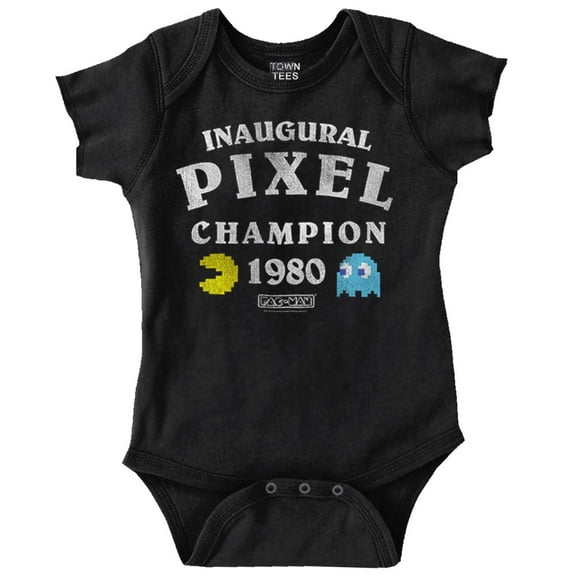 Inaugural Pixel Puzzle Champion 1980 Romper Boys or Girls Infant Baby Brisco Brands 12M