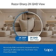 thumbnail image 3 of Tapo TP-Link 2K QHD Cámara de Seguridad panorámica/inclinable para cámara de Mascotas, Monitor de bebé, detección de Movimiento, Seguimiento de Movimiento, Audio de 2 vías, visión Nocturna,, 3 of 5