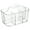 Clear, variant on Mdesign Dark Aqua Tint 4 Compartment Storage Box for Storing Craft Supplies