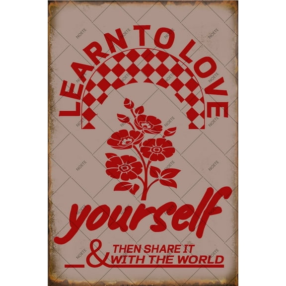 Noete Inspirational Signs Vintage 8x12 Inch Motivational Tin Sign for Home, Office, Bedroom & Living Room Decor Uplifting Wall Art with Positive Quotes